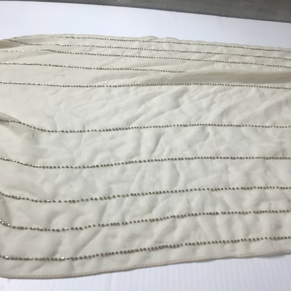 INC champagne line beaded evening shawl scarf - Picture 5 of 6